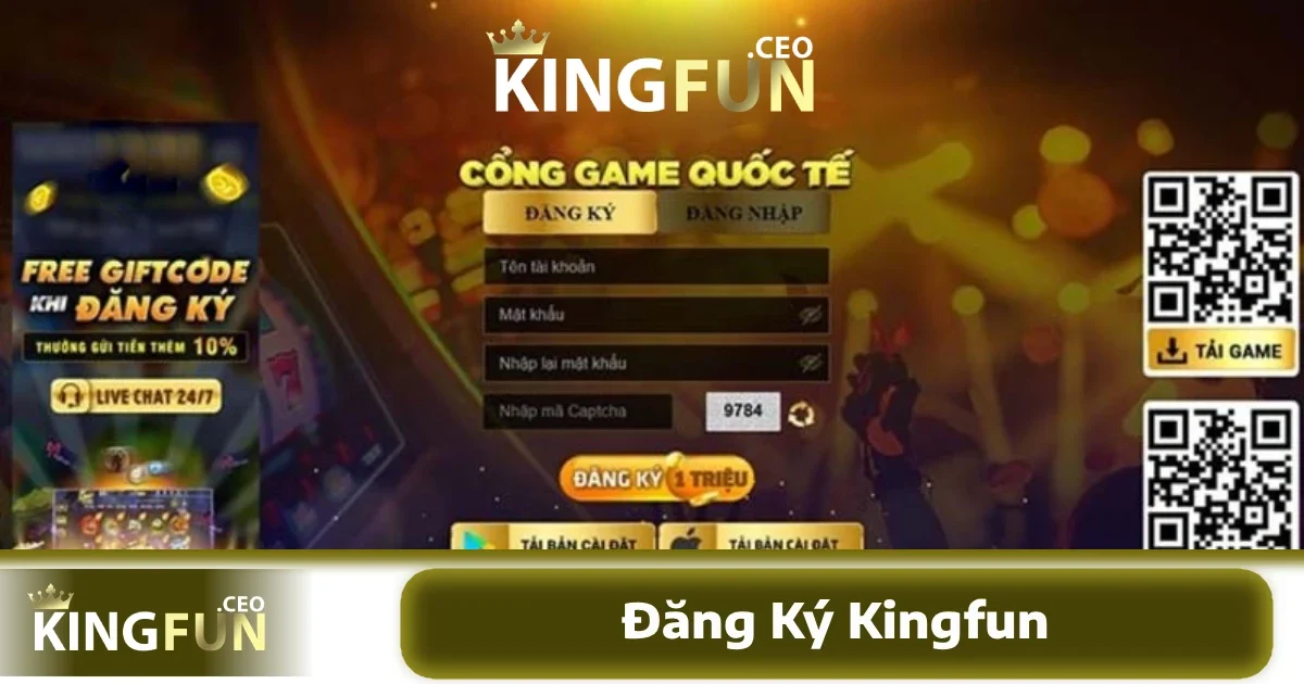 Đăng Ký Kingfun 1 Các bước đăng ký KINGFUN thành công 100%