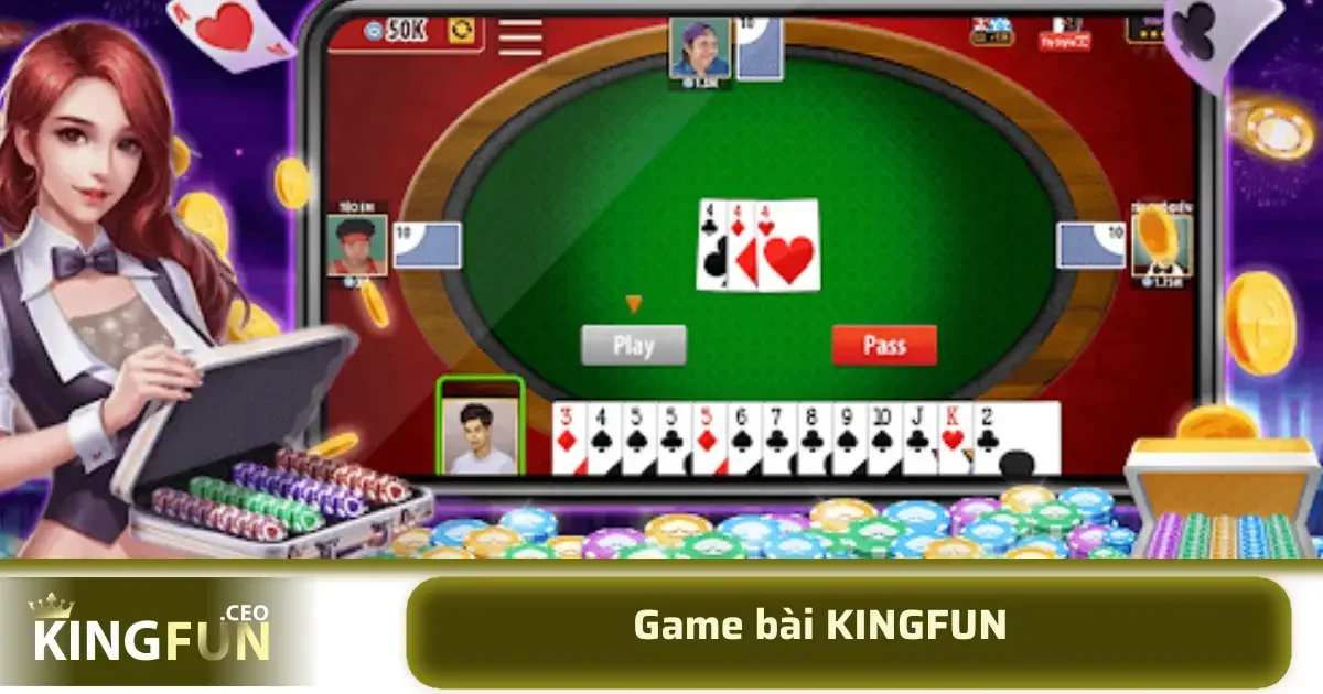 Bên cạnh các sản phẩm chính, KINGFUN còn có các game bài như tiến lên, phỏm, xì tố, bài cào