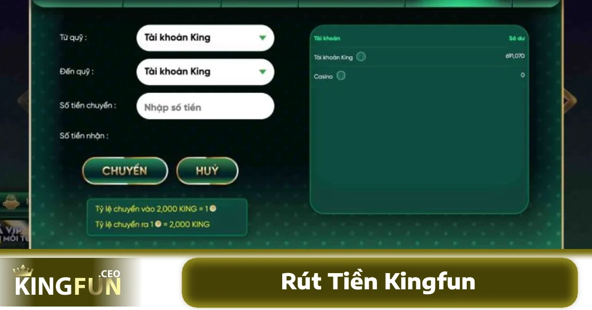 Trong các quy trình rút tiền Kingfun, việc xác minh danh tính là bước bắt buộc